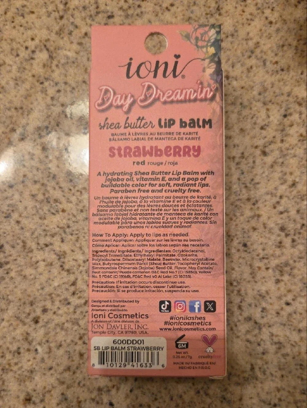 Hydrating Shea Butter Lip Balm - Strawberry Red